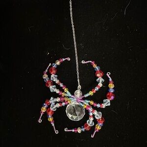 Colorful Beaded Spider sun catcher